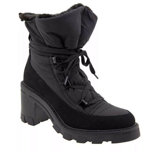 BCBGENERATION  Faux Fur Tagli Hiker Booties - Sz 8.5 - Black - Picture 1 of 8